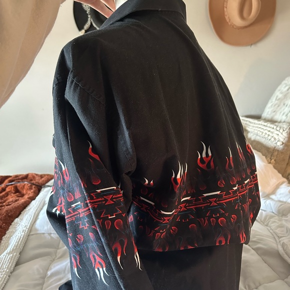 Vintage Brooks & Dunn Fire Button Down - Picture 5 of 6